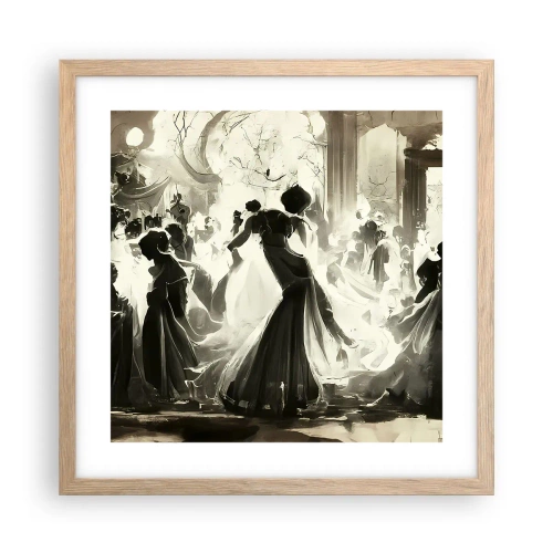 Poster in light oak frame - Big Masquerade - 40x40 cm