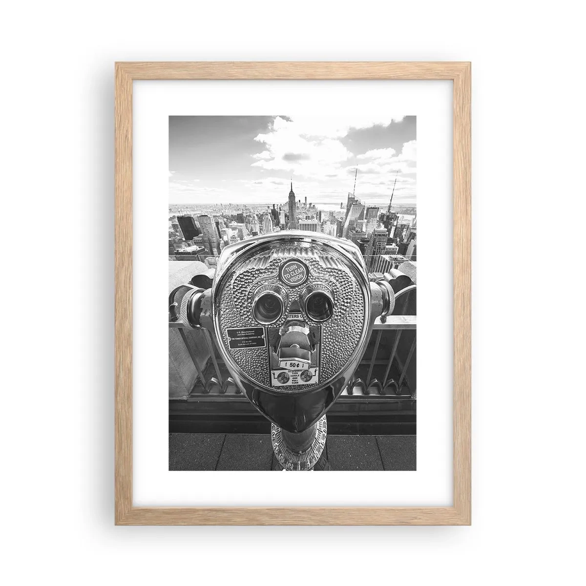 Poster in light oak frame - City of Cities - 30x40 cm
