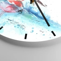 Clock face with lines