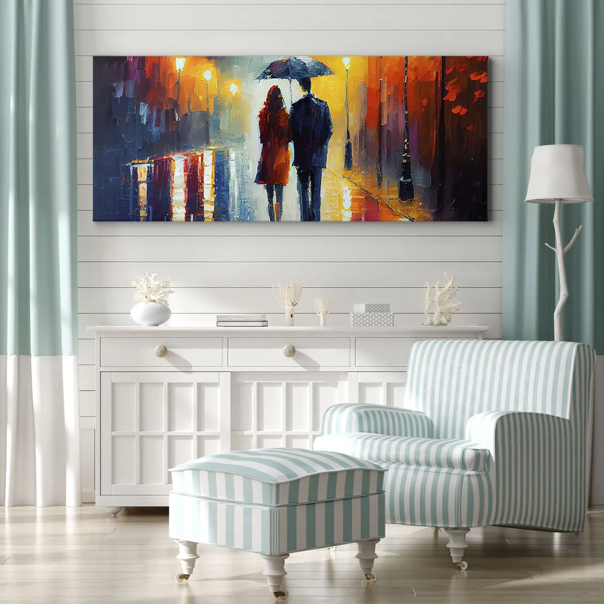Canvas picture - Together - Colourful Night - 100x40 cm
