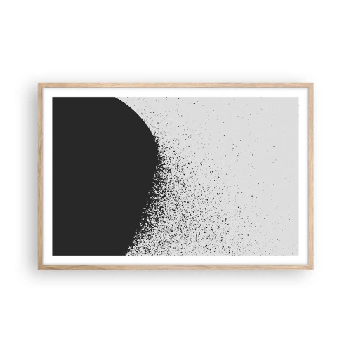 Poster in light oak frame - Movement of Particles - 91x61 cm