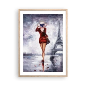 Poster in light oak frame - Parisian Symbols - 50x70 cm