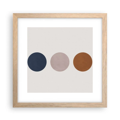 Poster in light oak frame - Symbol of Perfection - 30x30 cm