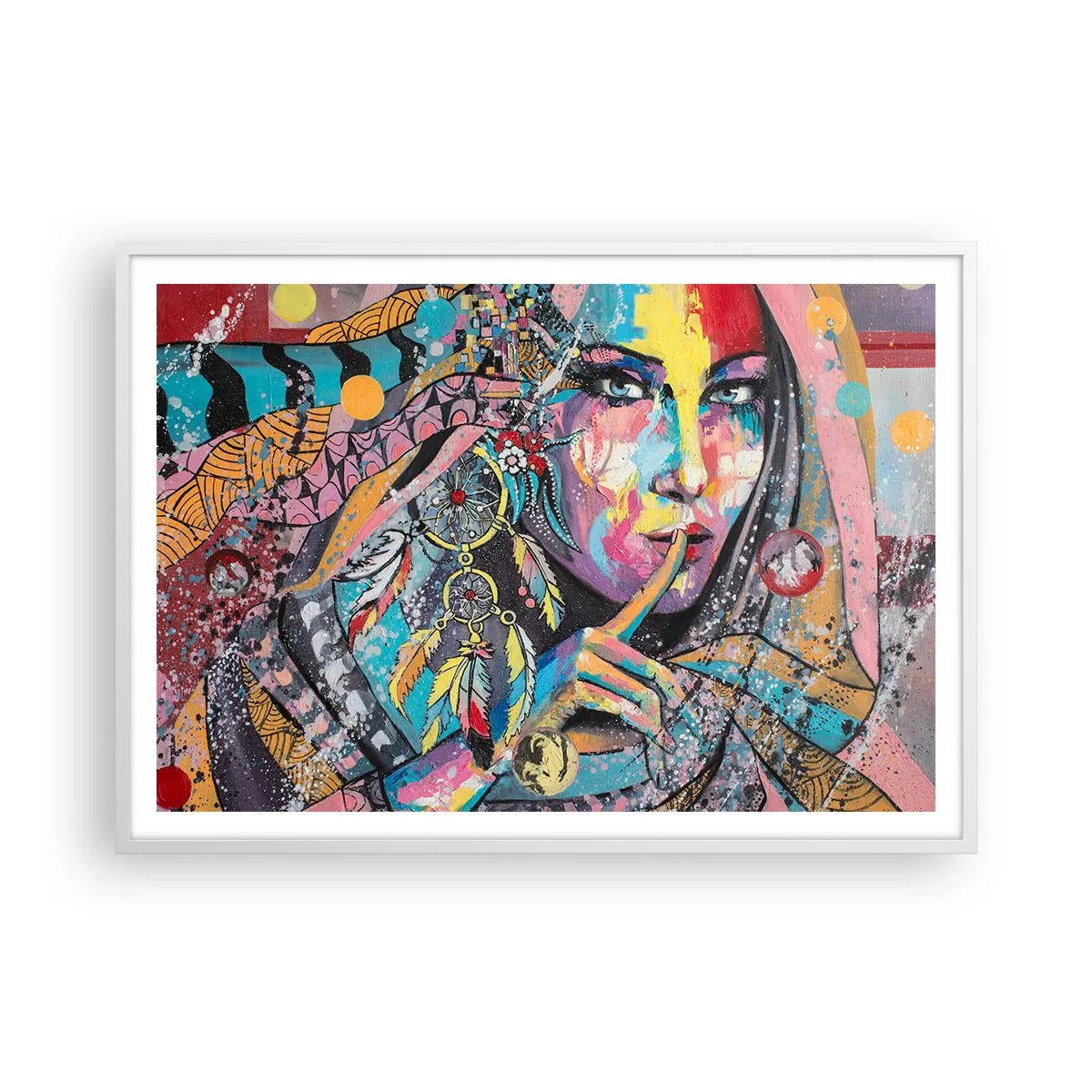 Poster in white frmae - Don't Talk Until You Understand - 100x70 cm