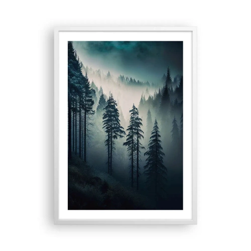 Poster in white frmae - Morning in the Mountains - 50x70 cm