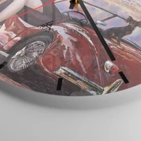 Clock face with lines