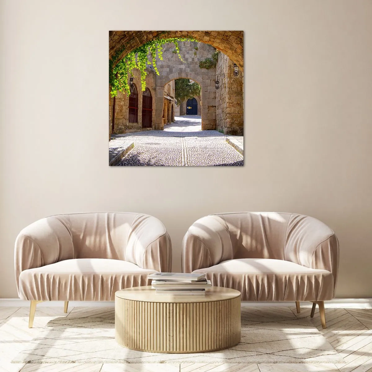 Glass picture - Procession Is on Its Way - 40x40 cm