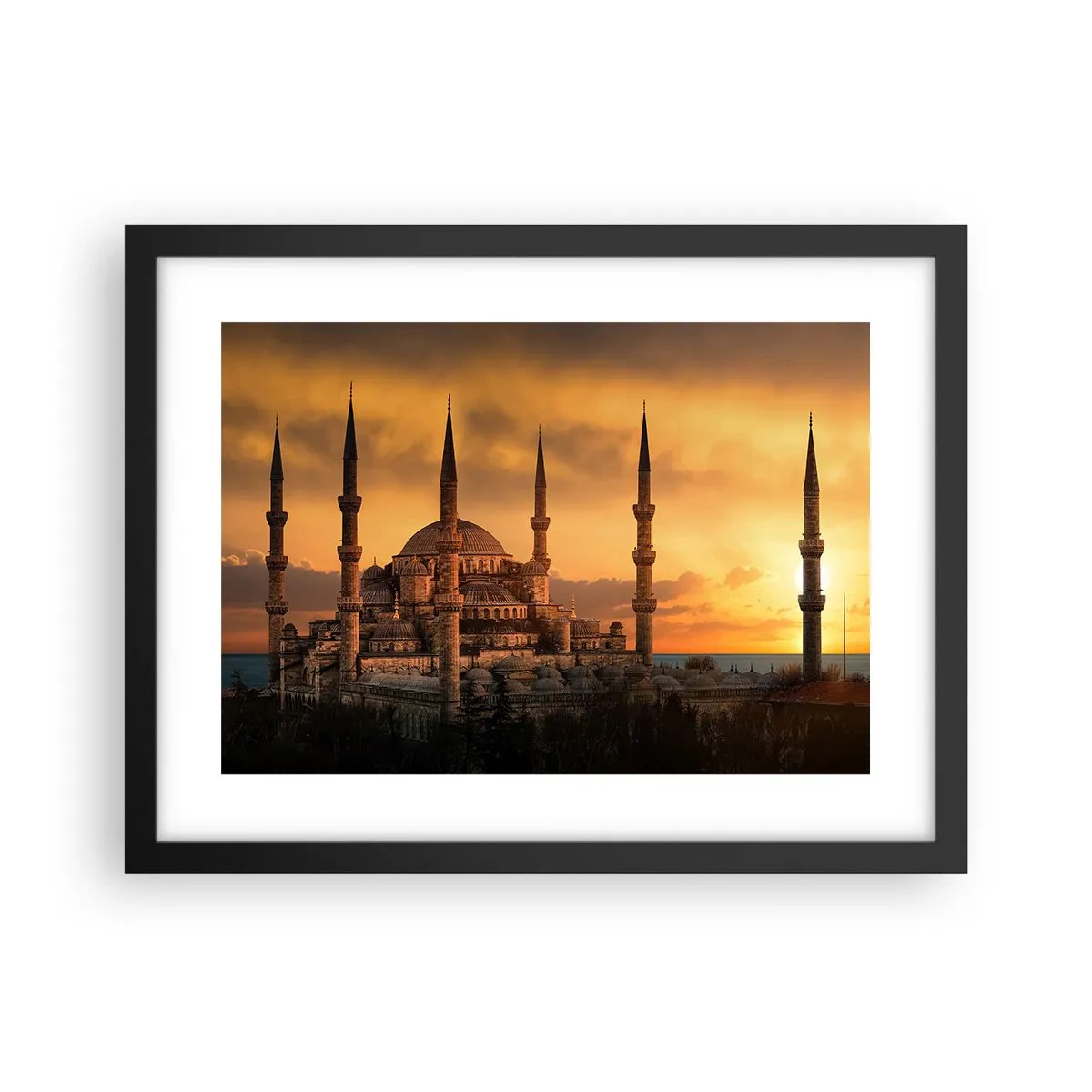 Poster in black frame - God Is Great - 40x30 cm