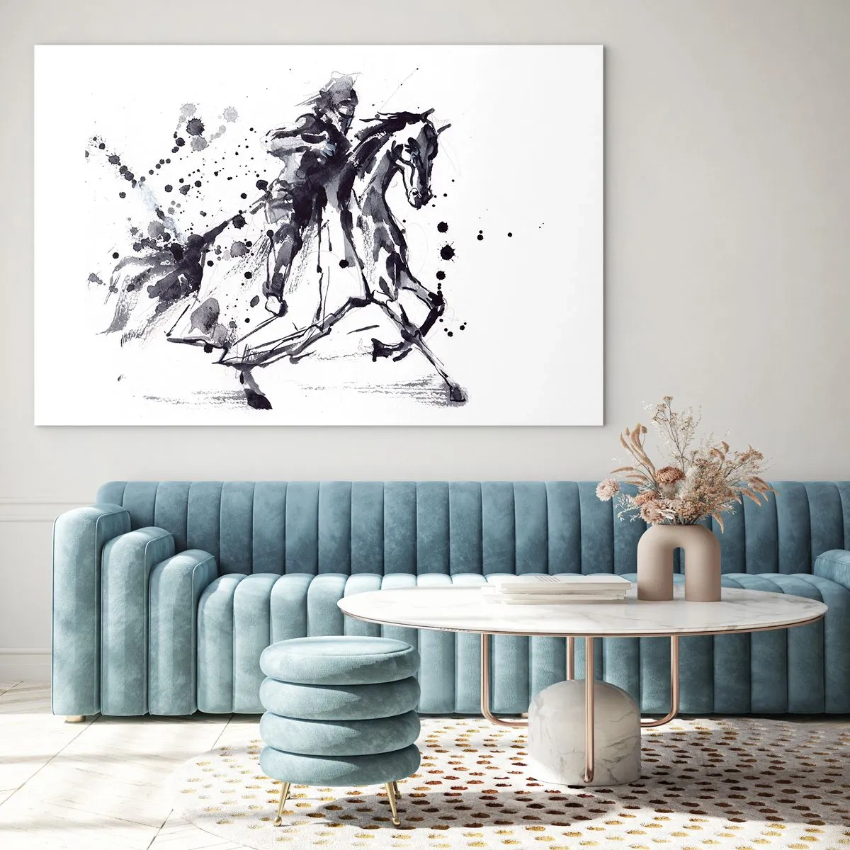 Glass picture - Black Knight - 120x80 cm