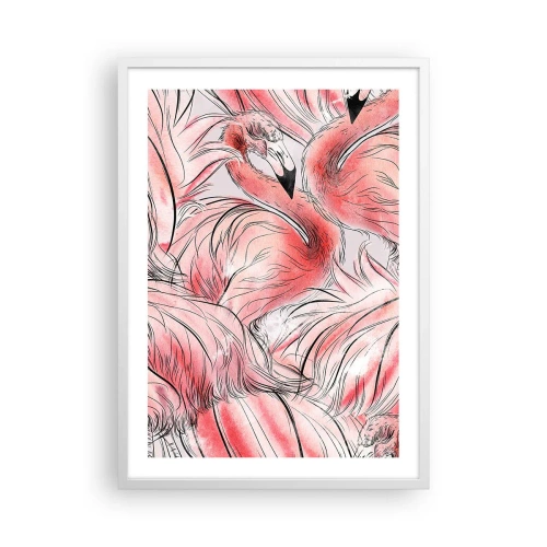 Poster in white frmae - Bird Corps de Ballet - 50x70 cm