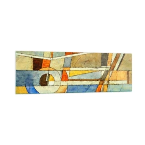 Glass picture - Cubism on a Construction Site - 160x50 cm