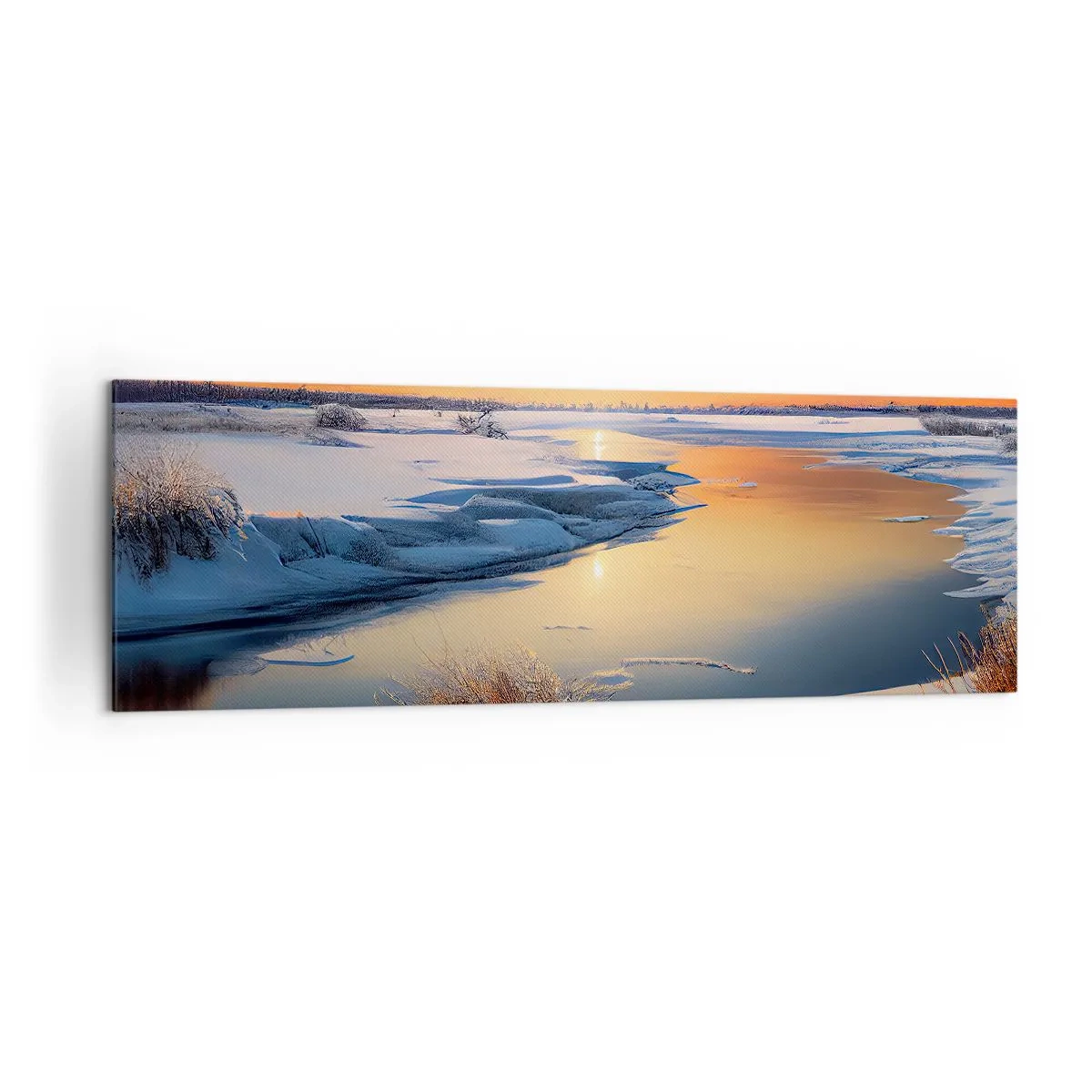 Canvas picture - Winter Sunset - 160x50 cm