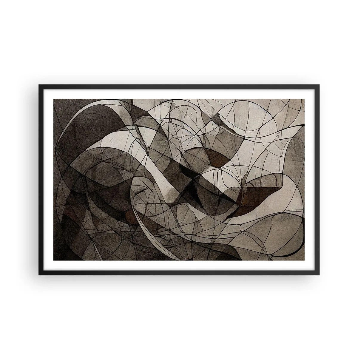 Poster in black frame - Circulation of the Colours of the Earth - 91x61 cm
