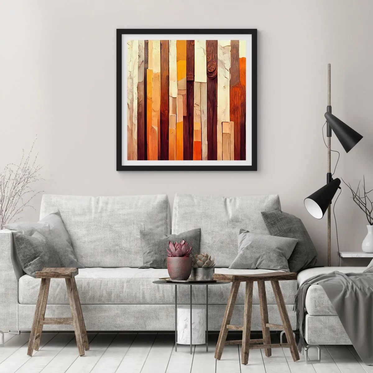 Poster in black frame - Anthem of Forest Birds - 50x50 cm