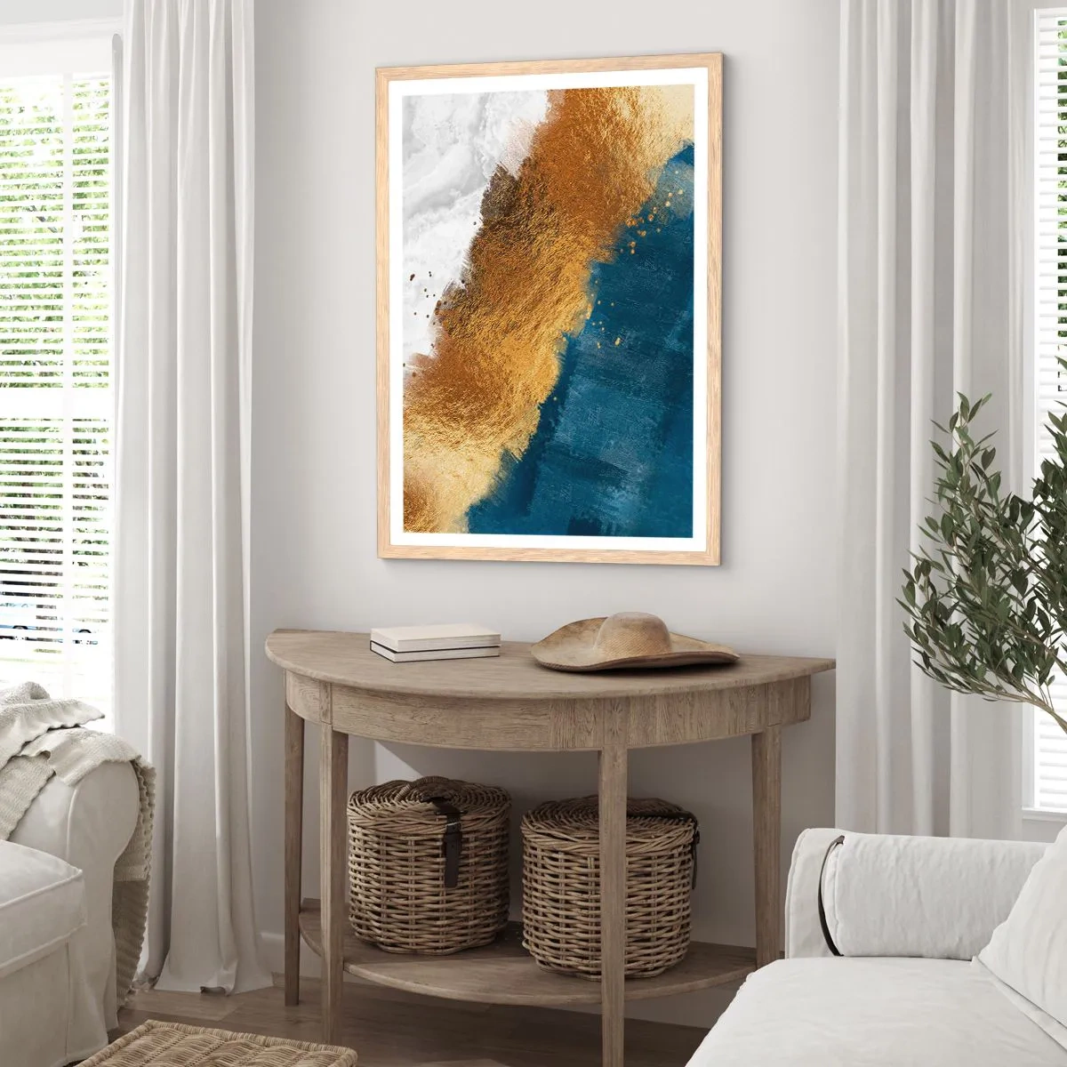 Poster in light oak frame - Colours of Summer - 30x40 cm