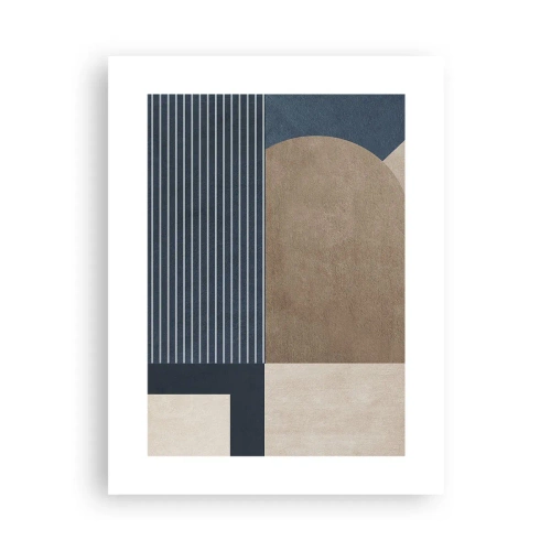 Poster - Composition of Simplicity and Curvature - 30x40 cm