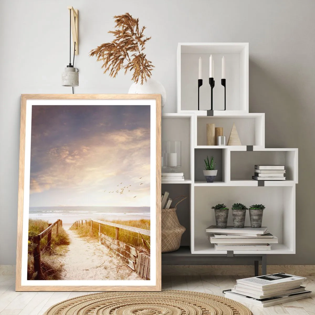Poster in light oak frame - Space of Tranquility - 61x91 cm