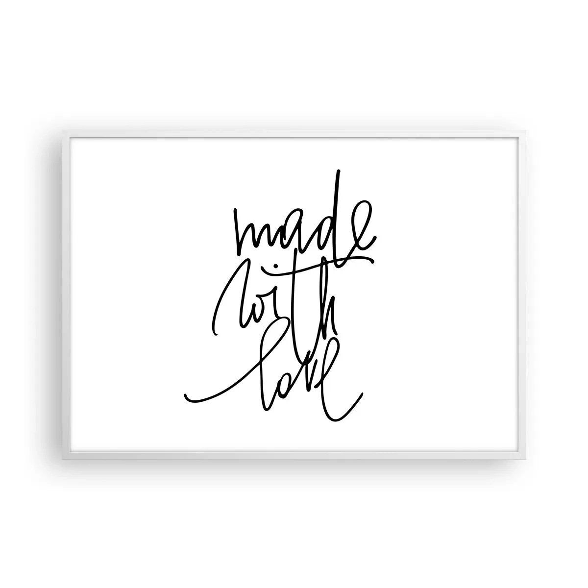 Poster in white frmae - Best Brand - 100x70 cm