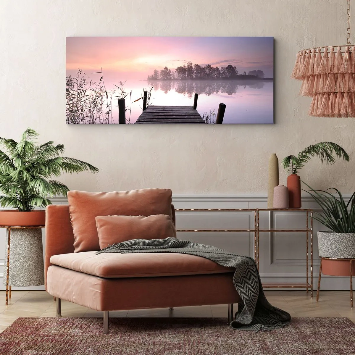 Canvas picture - Out from a Lilac Fog… - 160x50 cm