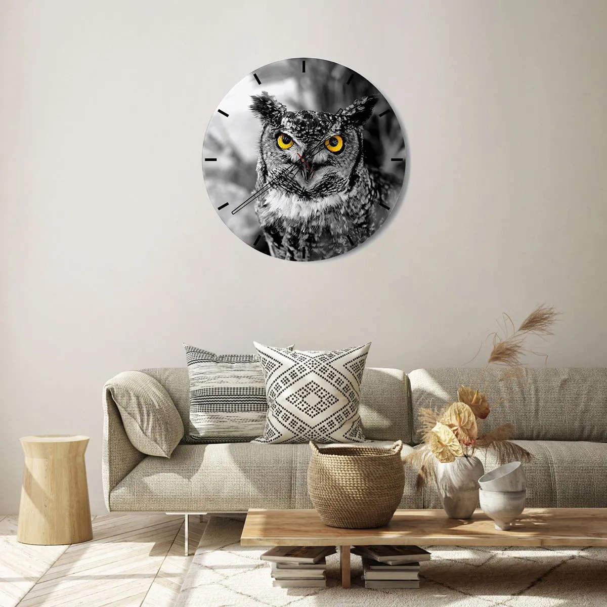 Wall clock - Clock on glass - Nothing Can Hide - 40x40 cm