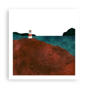 Poster - Gazing at the Sea - 60x60 cm