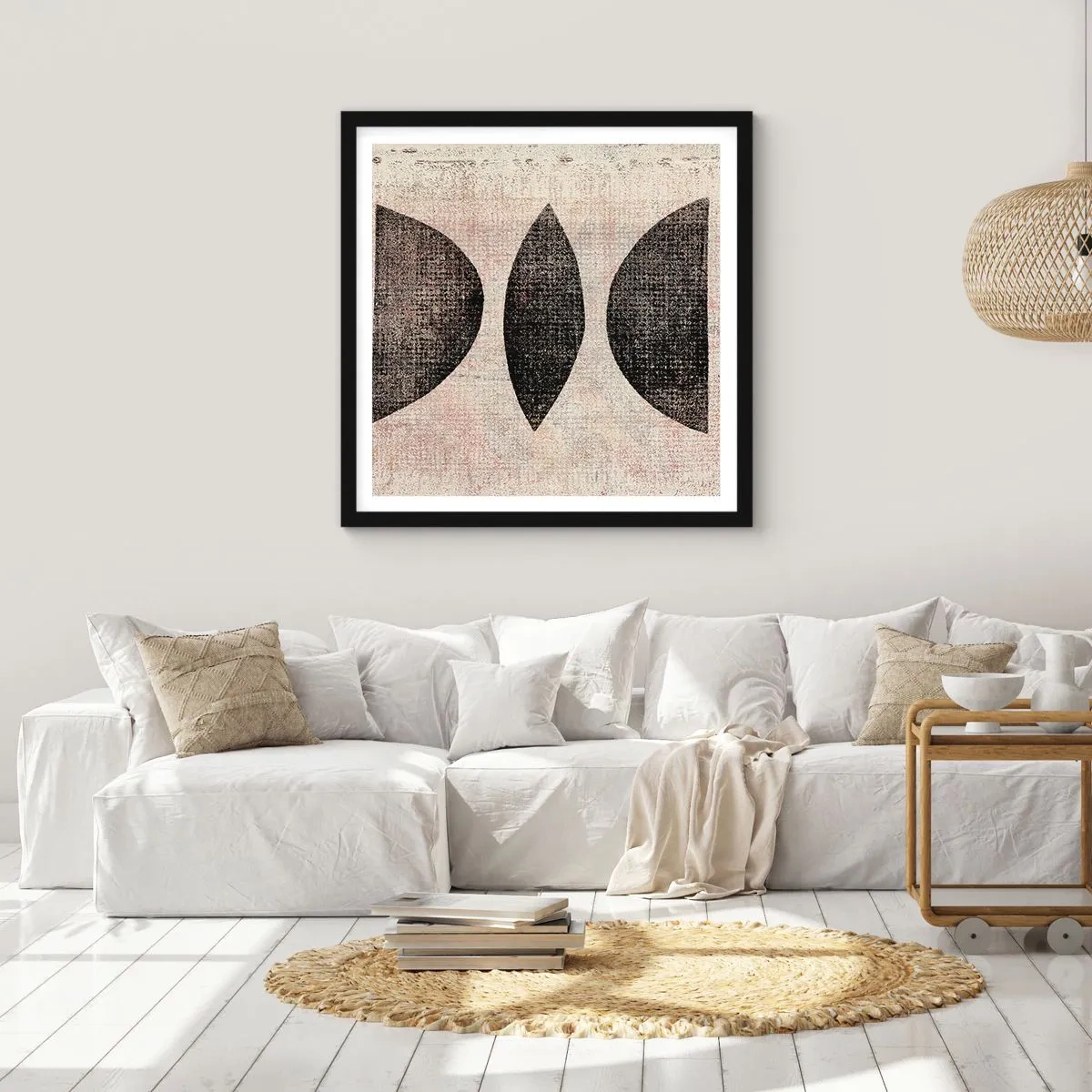 Poster in black frame - Ethnic Abstraction - 40x40 cm
