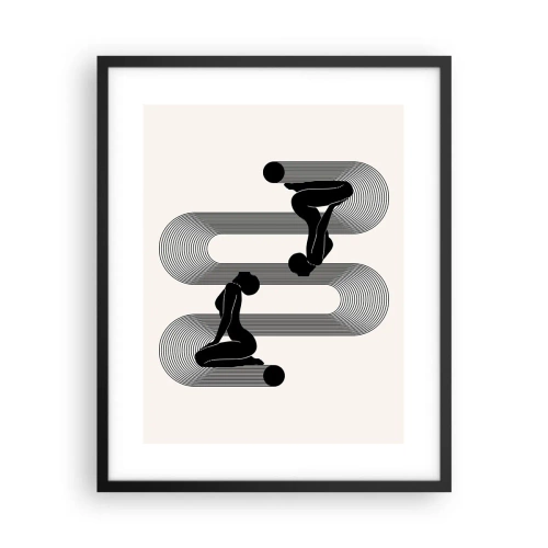 Poster in black frame - Sensual Symmetry - 40x50 cm