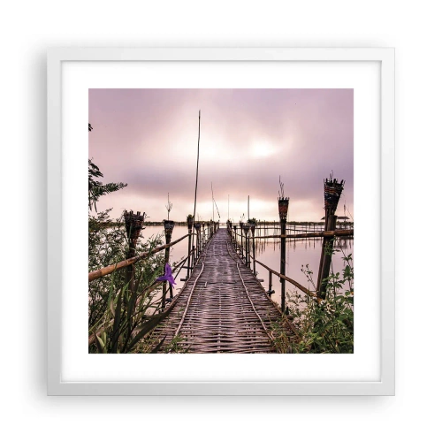 Poster in white frmae - Peace and Quiet of Asia - 40x40 cm