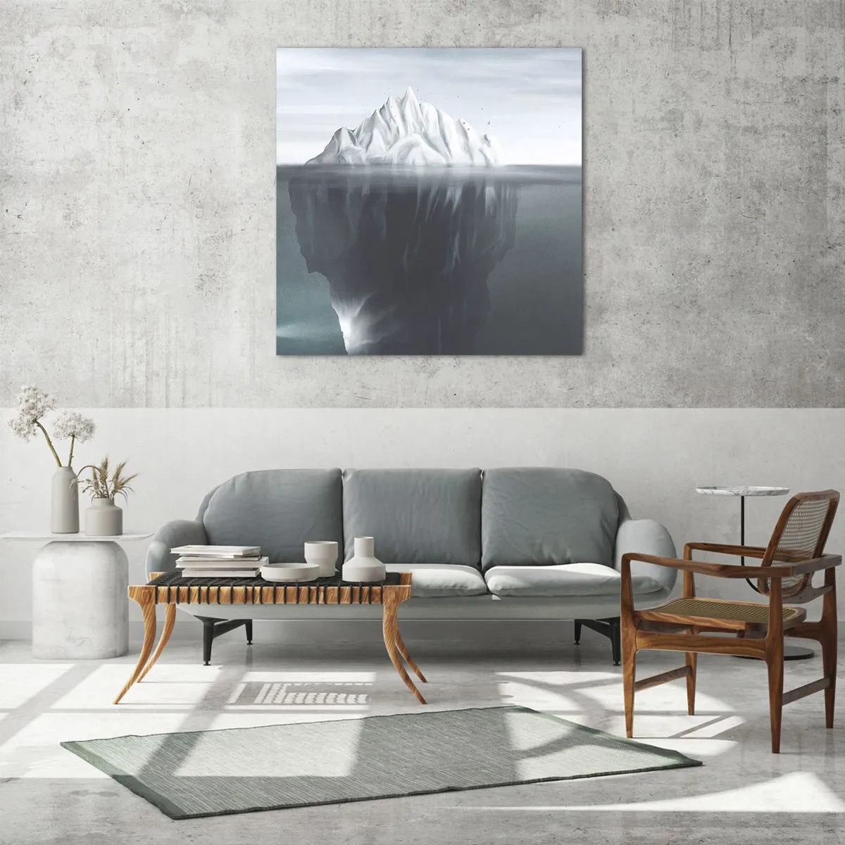 Glass picture - Underwater Secret - 70x70 cm