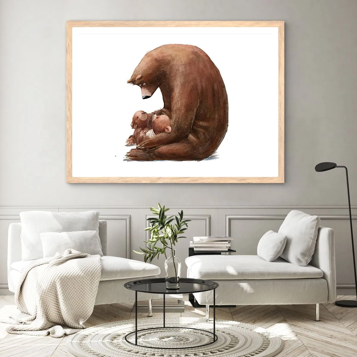 Poster in light oak frame - Sweet Dreams, Kids - 70x50 cm