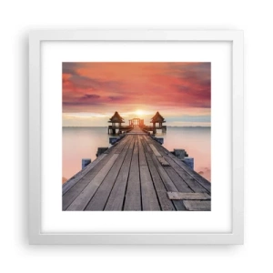 Poster in white frmae - Sunset on the East - 30x30 cm
