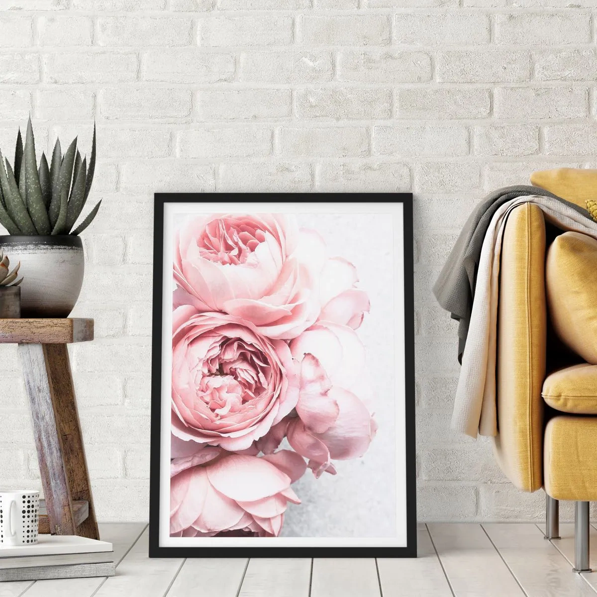 Poster in black frame - for the Romantics - 70x100 cm