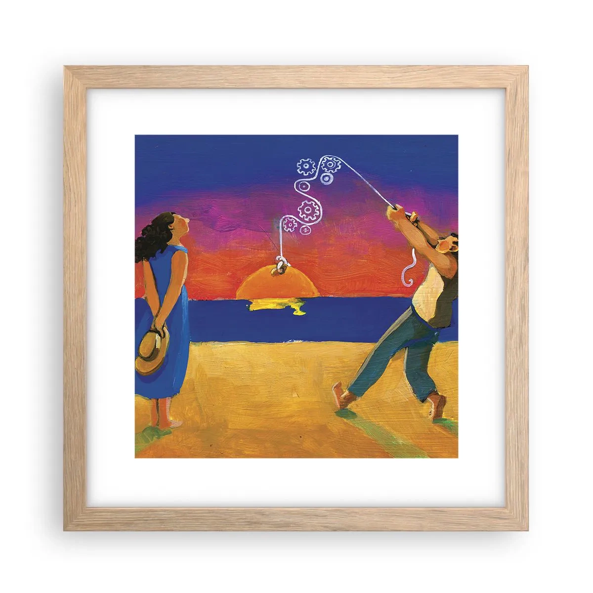 Poster in light oak frame - More than a Star from the Sky - 30x30 cm