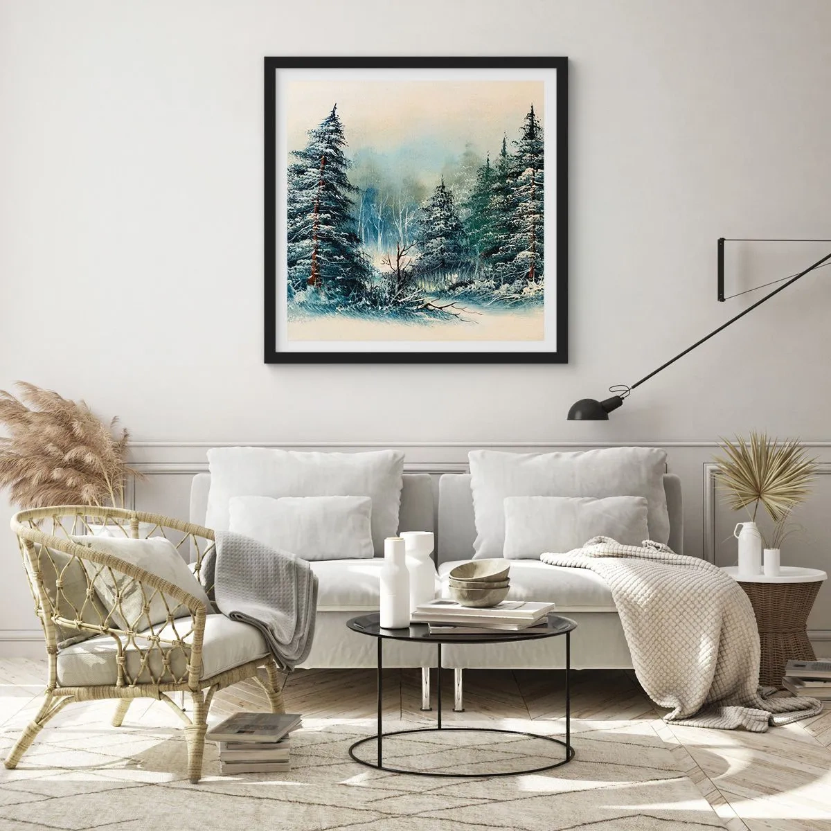 Poster in black frame - Ready for Christmas - 30x30 cm