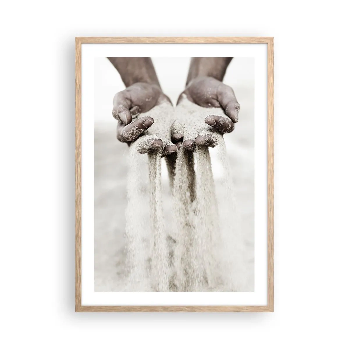 Poster in light oak frame - With These Bare Hands - 50x70 cm