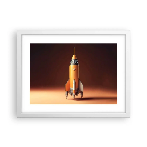 Poster in white frmae - It Starts with a Dream - 40x30 cm