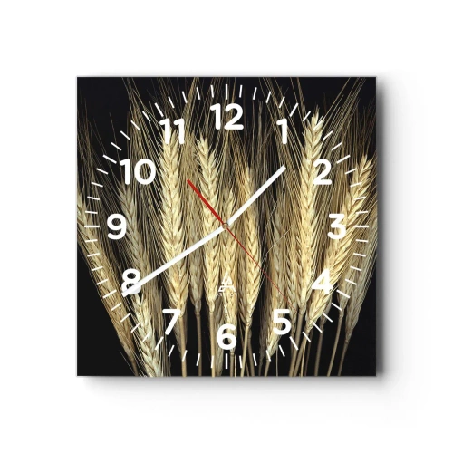 Wall clock - Clock on glass - Rustic Magic - 30x30 cm
