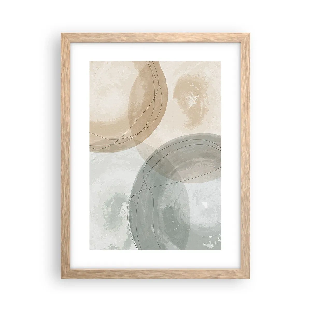 Poster in light oak frame - Permeation of Worlds - 30x40 cm