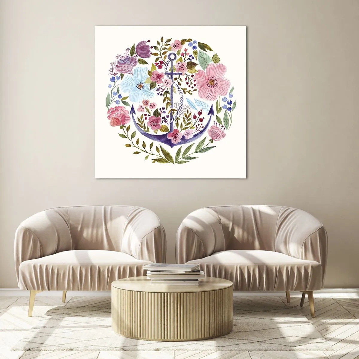 Glass picture - Good Dream of a Sailor - 50x50 cm