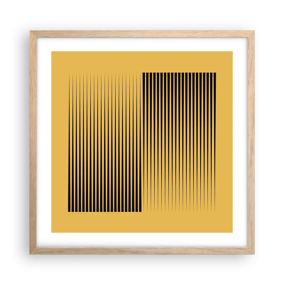 Poster in light oak frame - Square Opposites - 50x50 cm