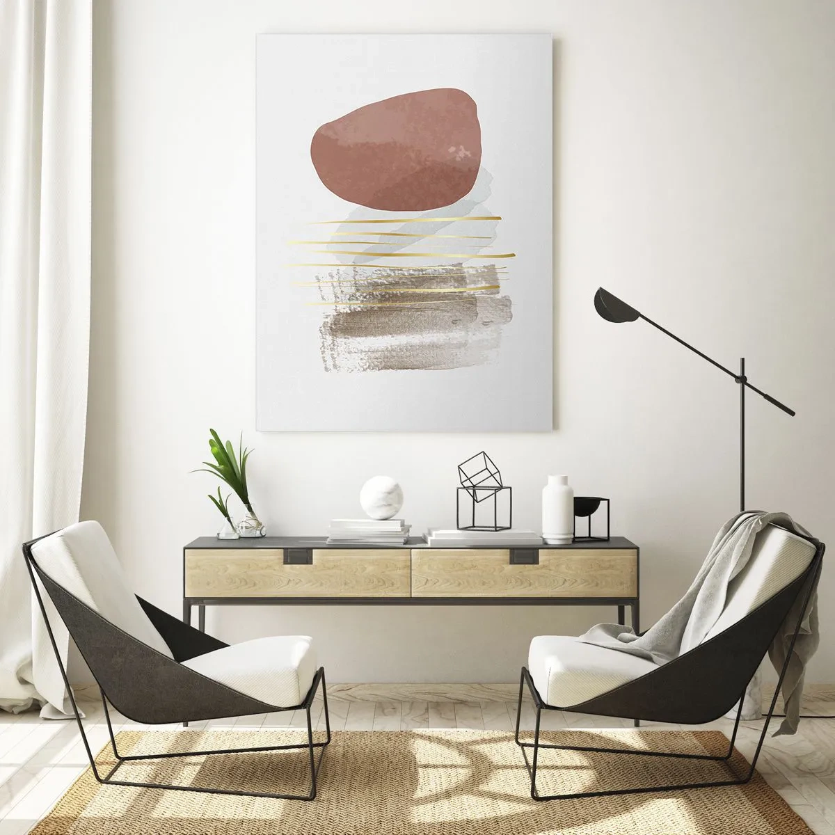 Glass picture - Abstract Colonnade - 50x70 cm