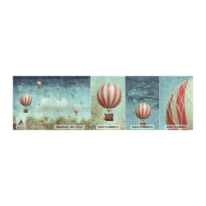 Photo Wallpaper Sample Self-Adhesive Deluxe Sticker - Free from Noise of Life - Abstraction, Trip, Balloon flight - 100x30 cm