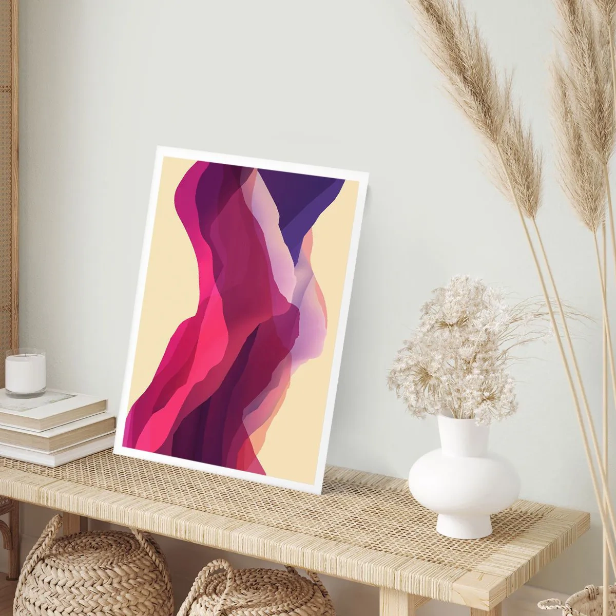 Poster - Waves of Purple - 50x70 cm