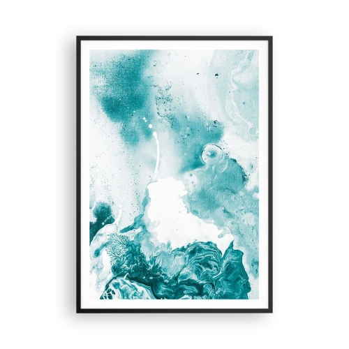 Poster in black frame - Lakes of Blue - 70x100 cm