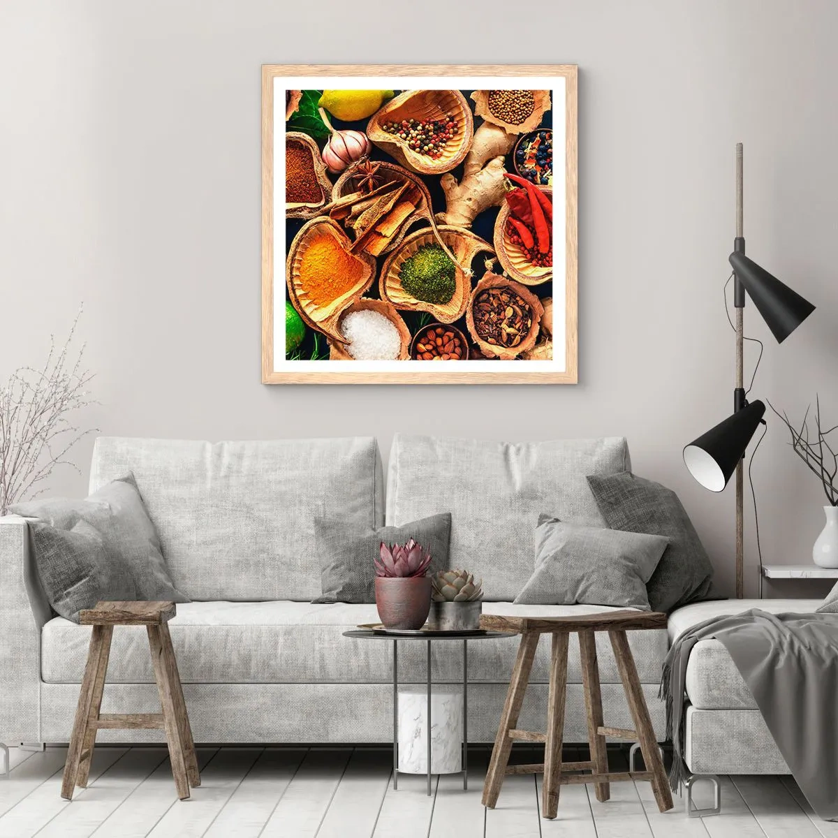 Poster in light oak frame - Take What You Want - 40x40 cm