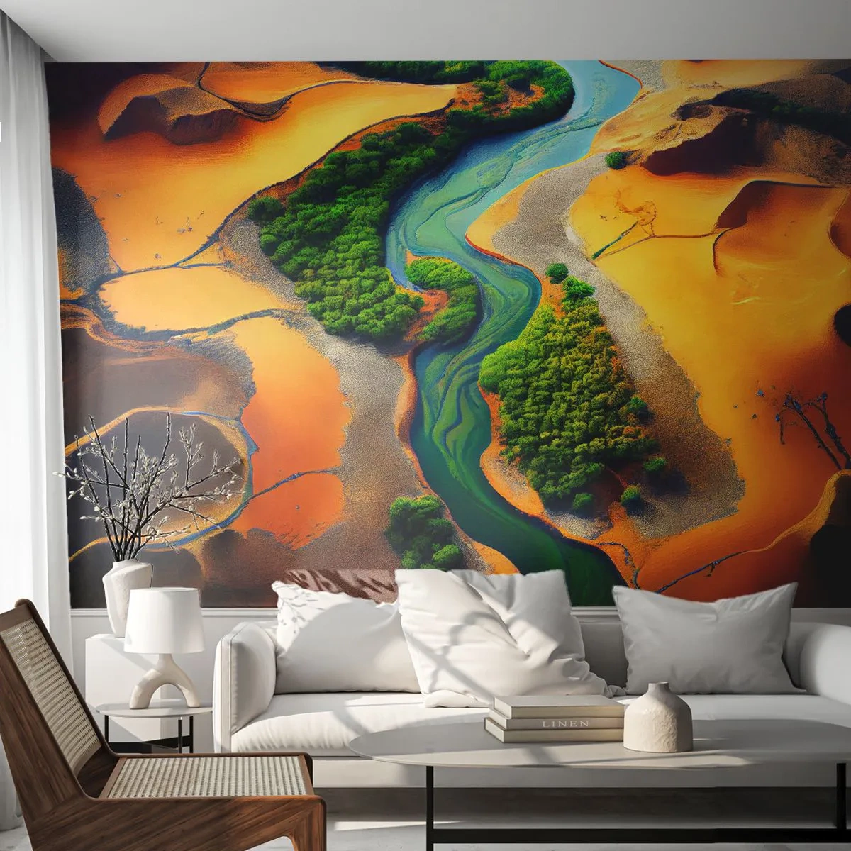 Self-Adhesive Photo Wallpaper Deluxe Sticker - Life-giving River - Landscape, Nature, River - 500x350 cm