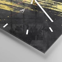 Clock face with lines