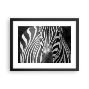Poster in black frame - World Is Black and White - 40x30 cm