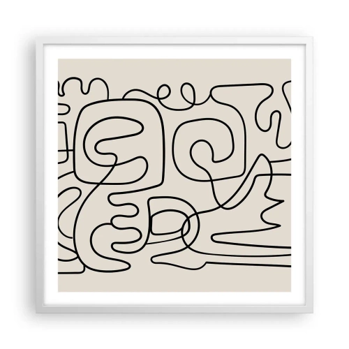 Poster in white frmae - Tracing - 60x60 cm