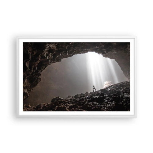 Poster in white frmae - Luminous Grotto - 91x61 cm